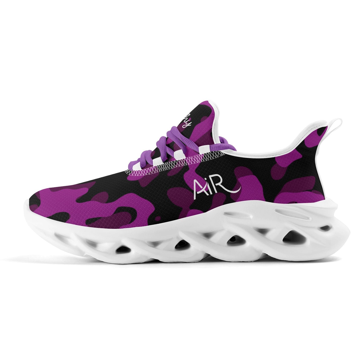 meeshy AIR Athletic Sneaker - Purple Camouflage - Damen Sneaker JLR Design
