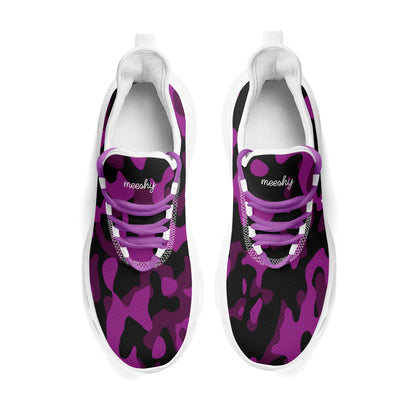 meeshy AIR Athletic Sneaker - Purple Camouflage - Damen Sneaker JLR Design