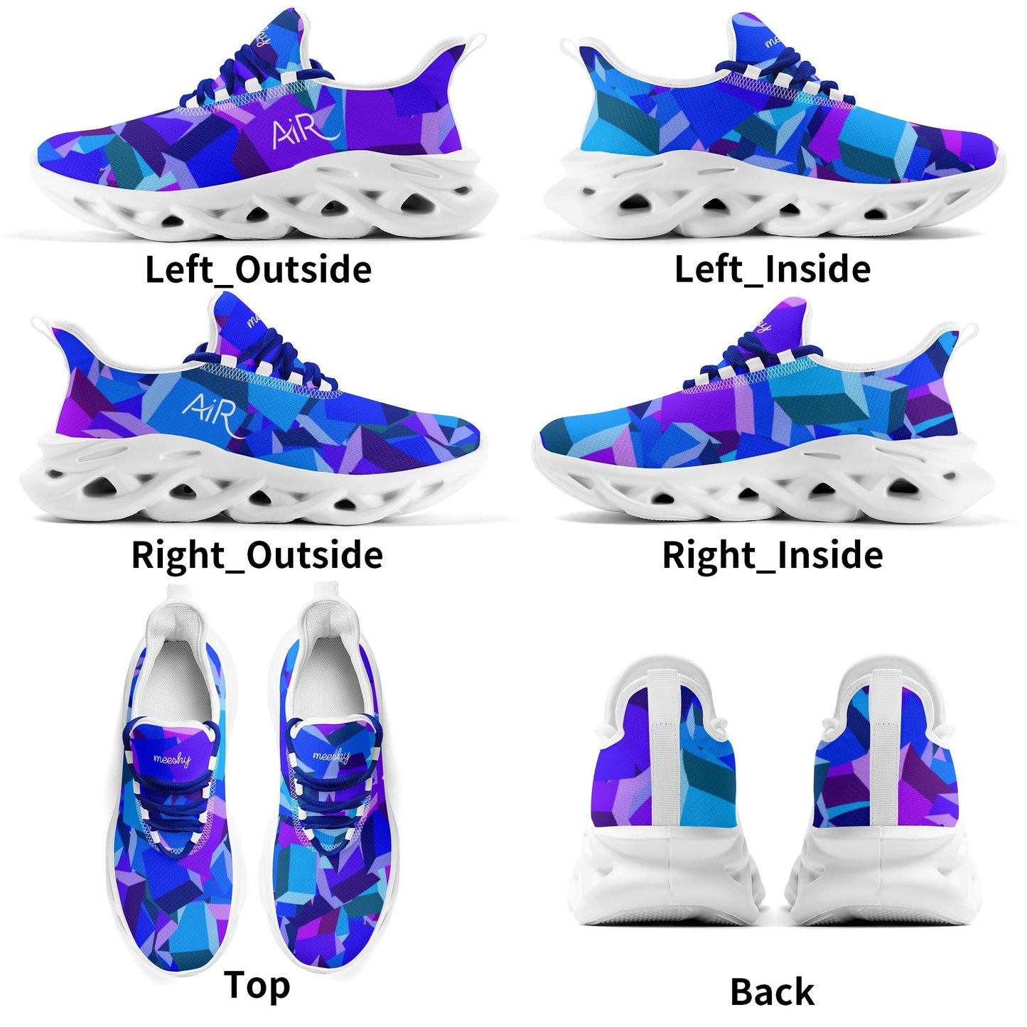 meeshy AIR Athletic Sneaker - Purple Cube - Damen Sneaker JLR Design
