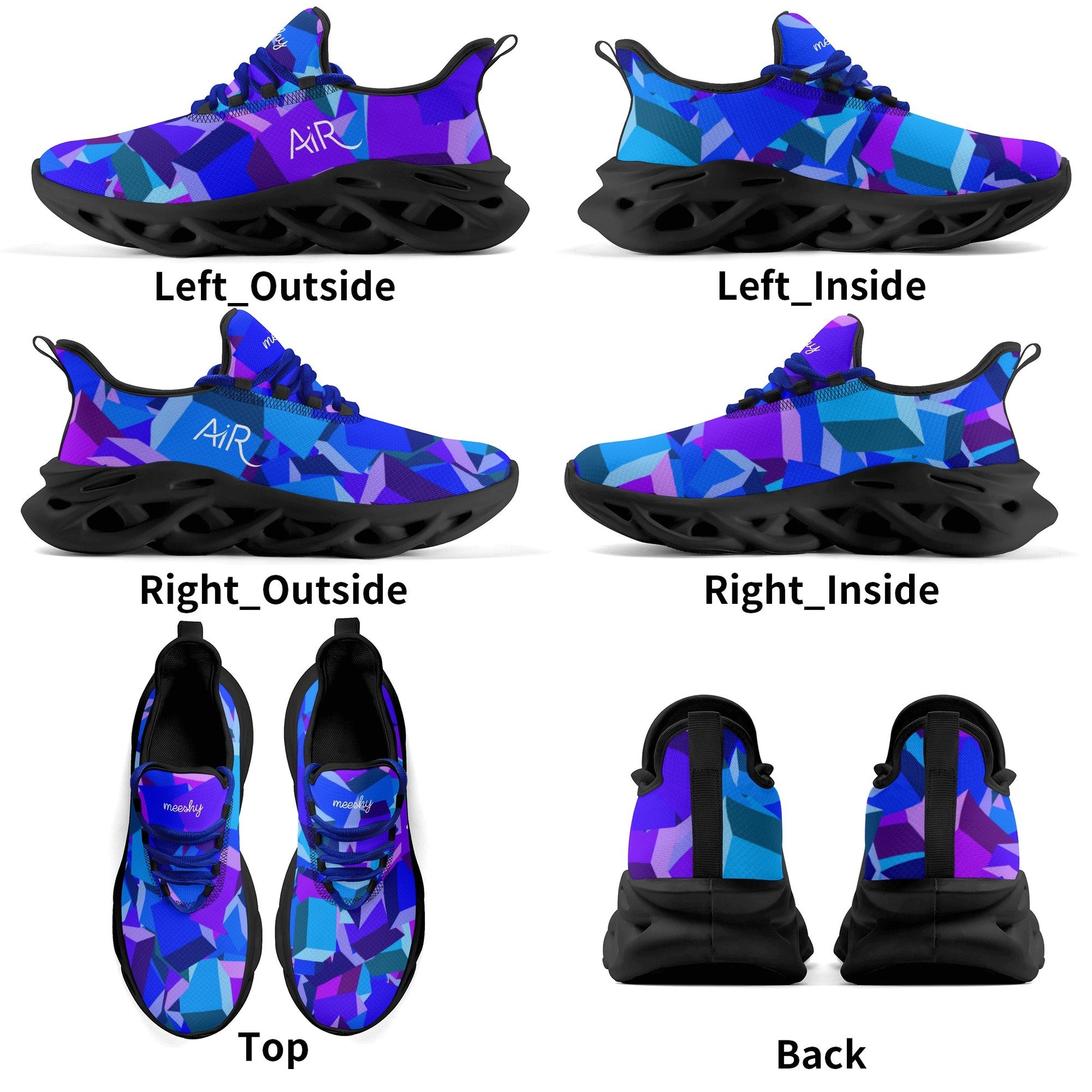 meeshy AIR Athletic Sneaker - Purple Cube - Herren Sneaker JLR Design