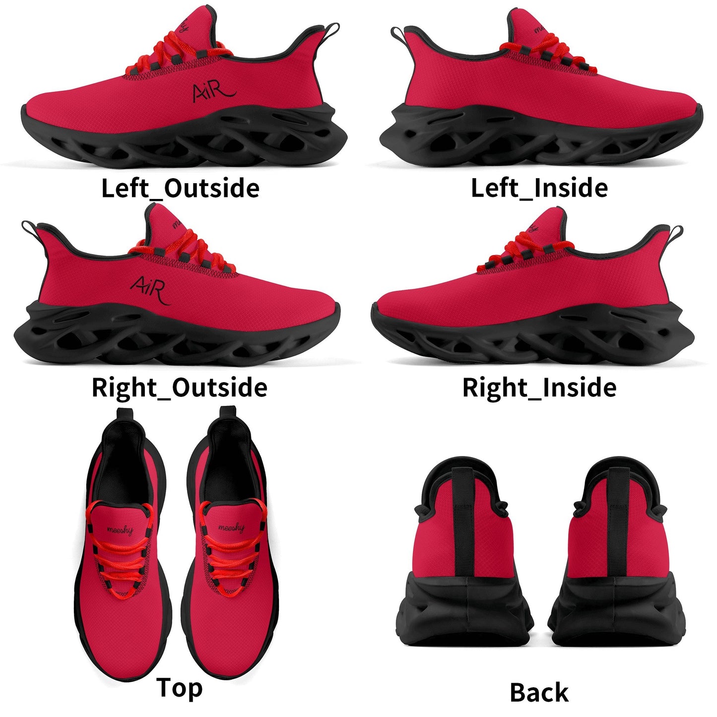 meeshy AIR Athletic Sneaker - Rot - Herren Sneaker JLR Design