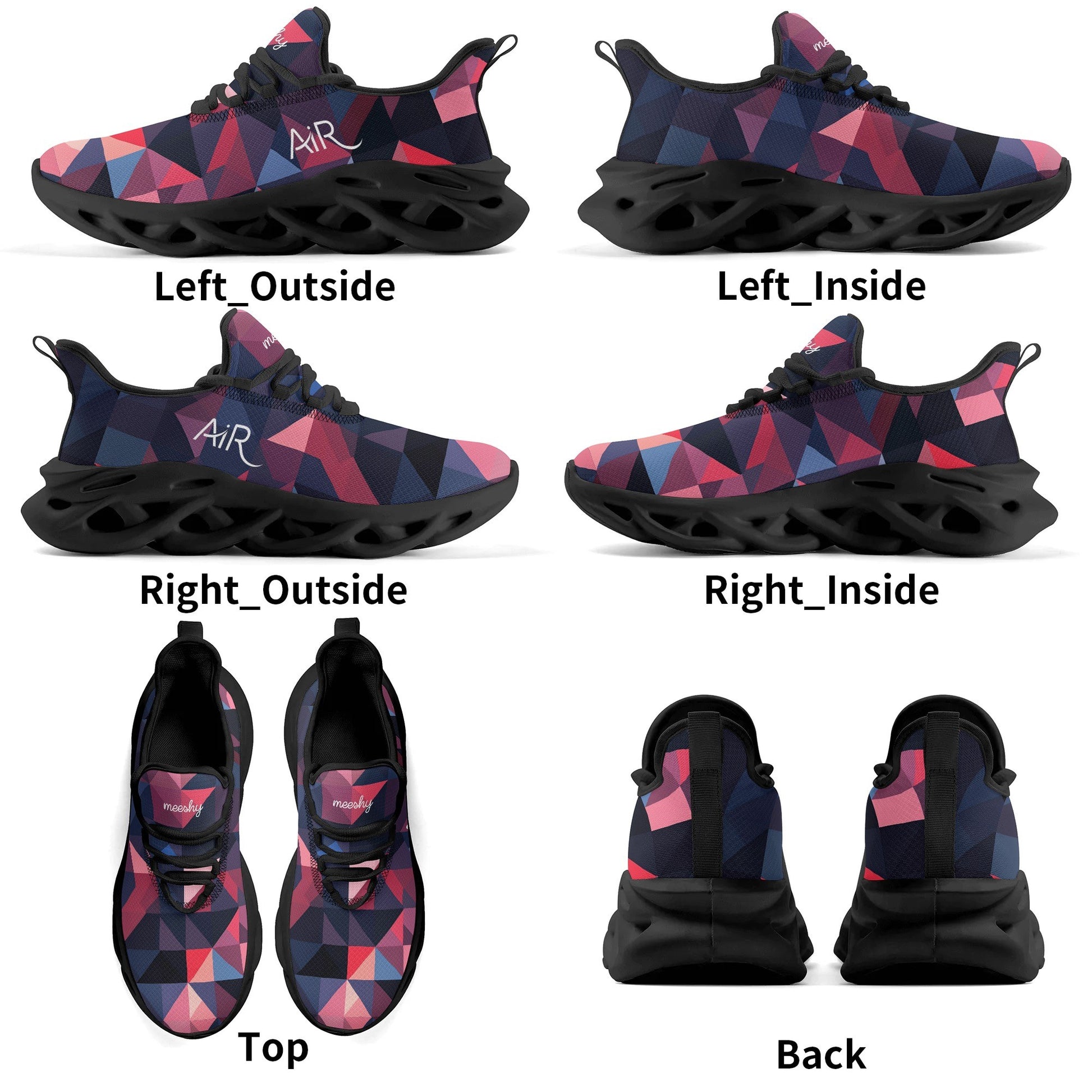 meeshy AIR Athletic Sneaker - Triangle v1 - Herren Sneaker JLR Design