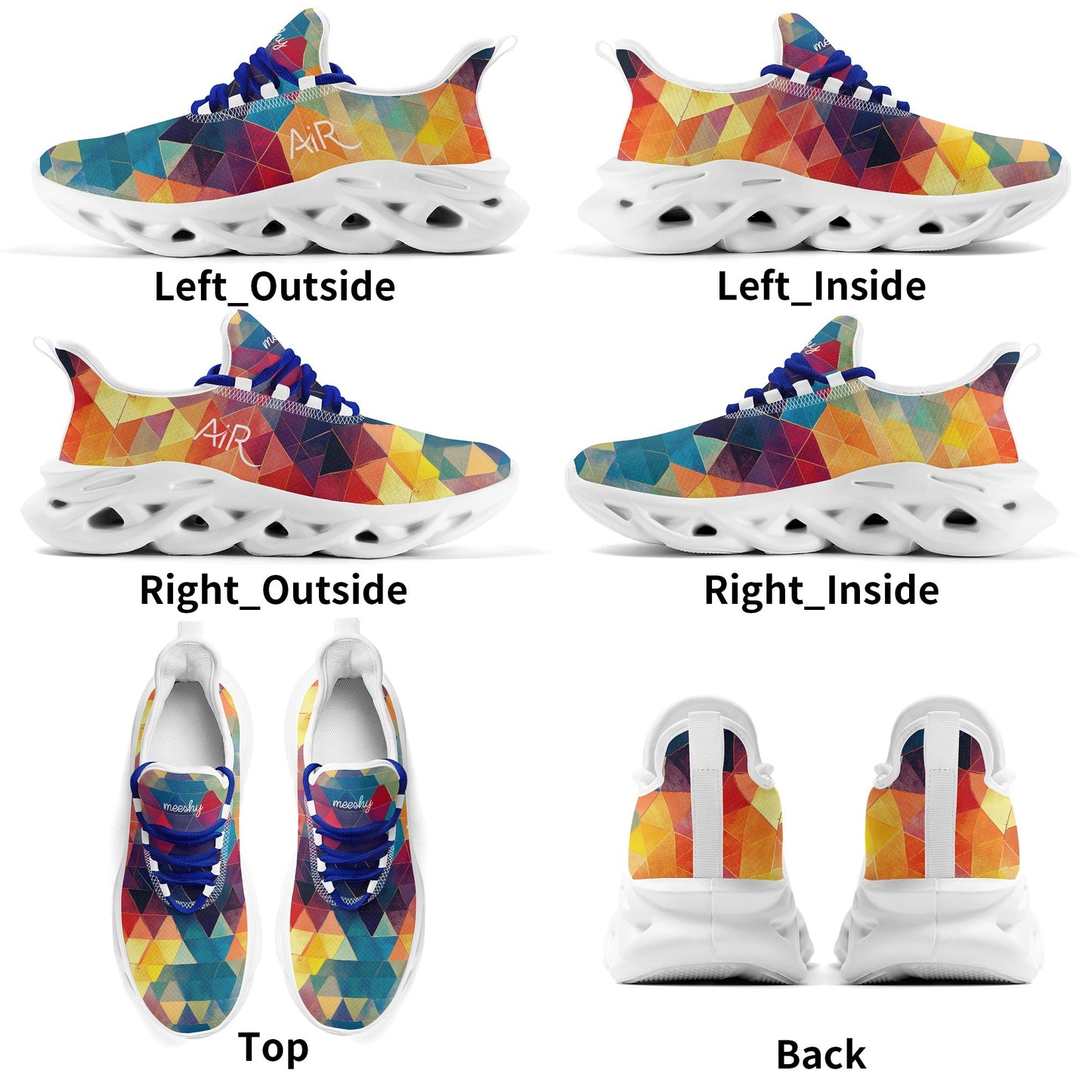 meeshy AIR Athletic Sneaker - Triangle v3 - Damen Sneaker JLR Design