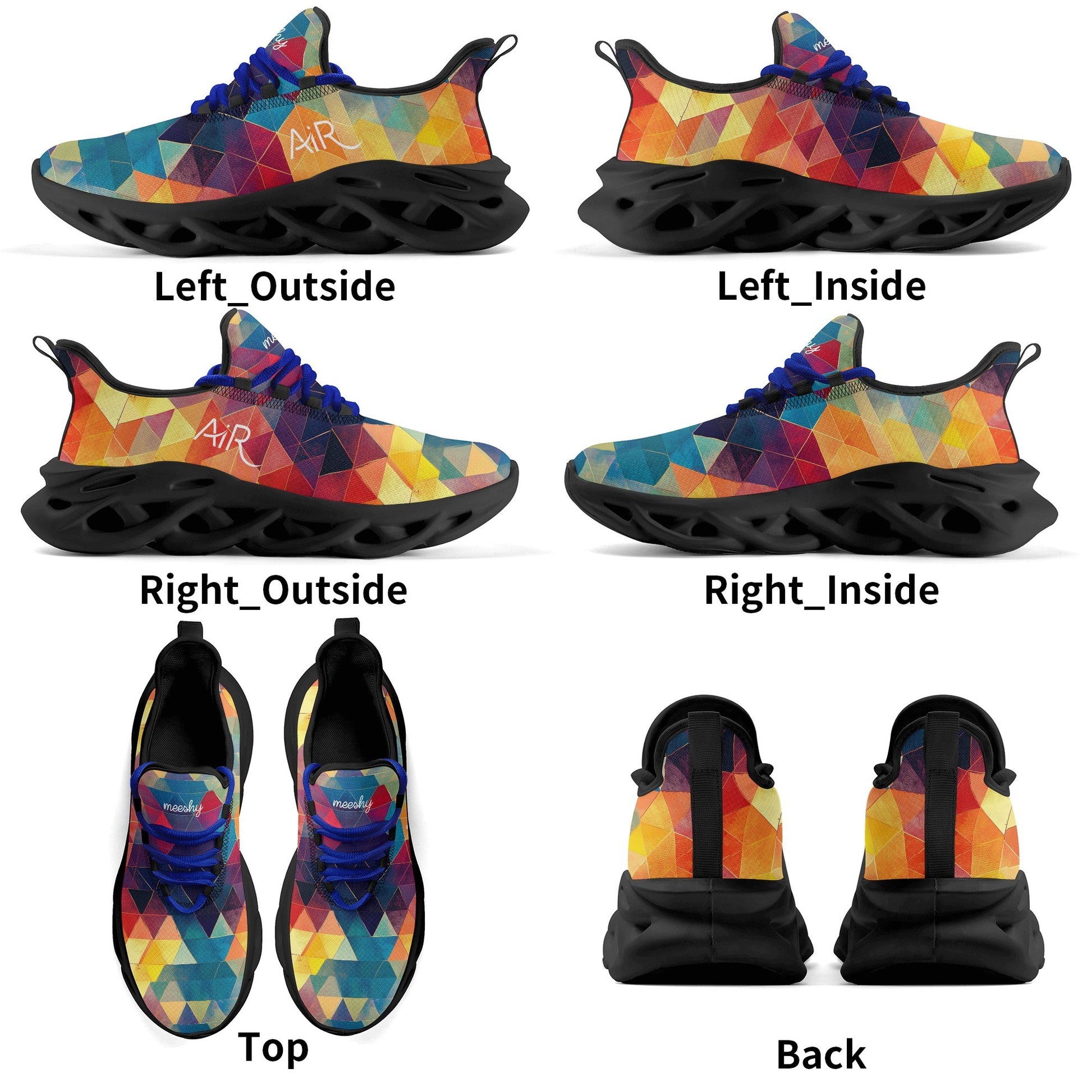 meeshy AIR Athletic Sneaker - Triangle v3 - Damen Sneaker JLR Design