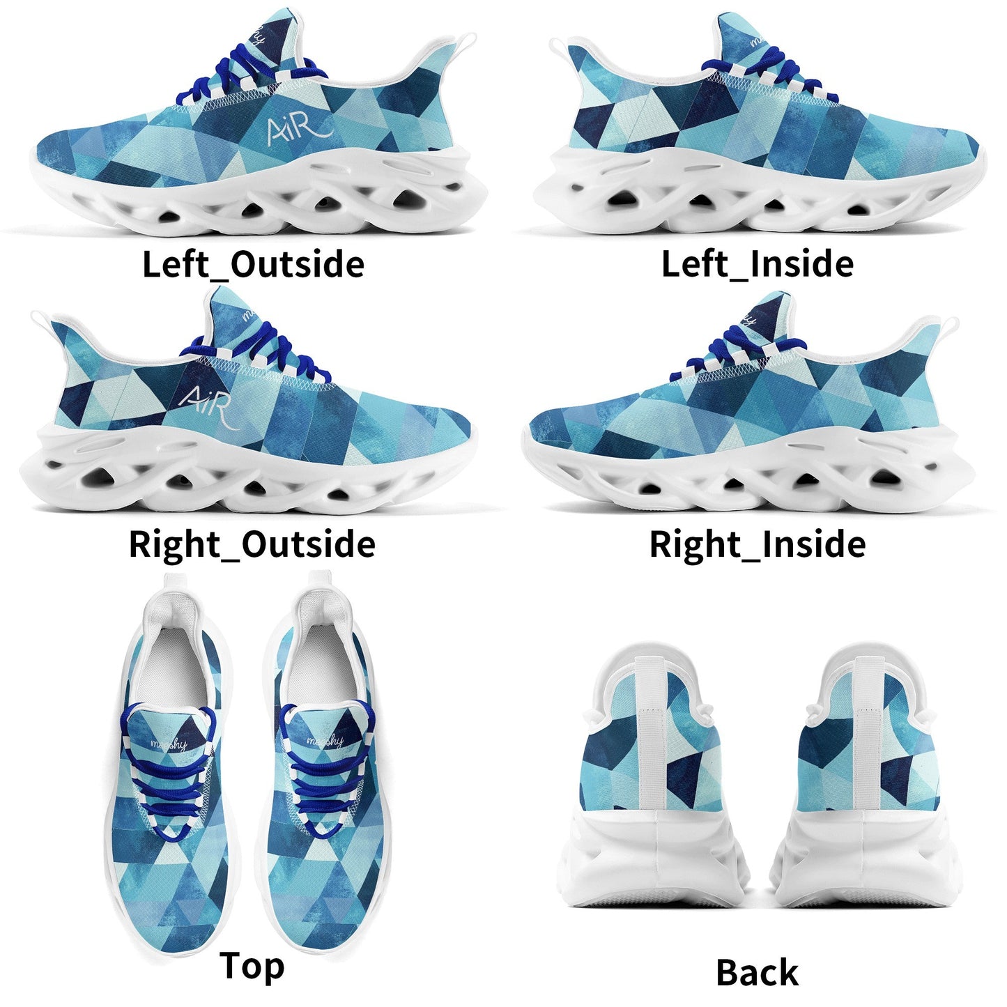 meeshy AIR Athletic Sneaker - Triangle v4 - Damen Sneaker JLR Design