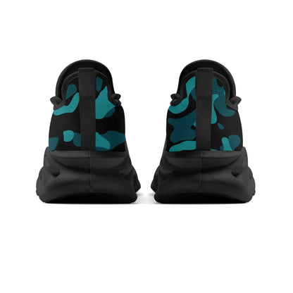 meeshy AIR Athletic Sneaker - Türkis Camouflage - Damen Sneaker JLR Design