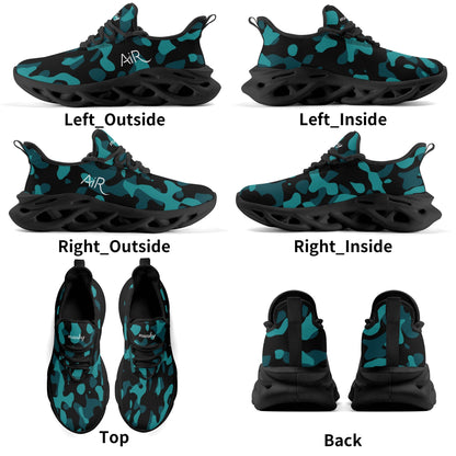 meeshy AIR Athletic Sneaker - Türkis Camouflage - Damen Sneaker JLR Design