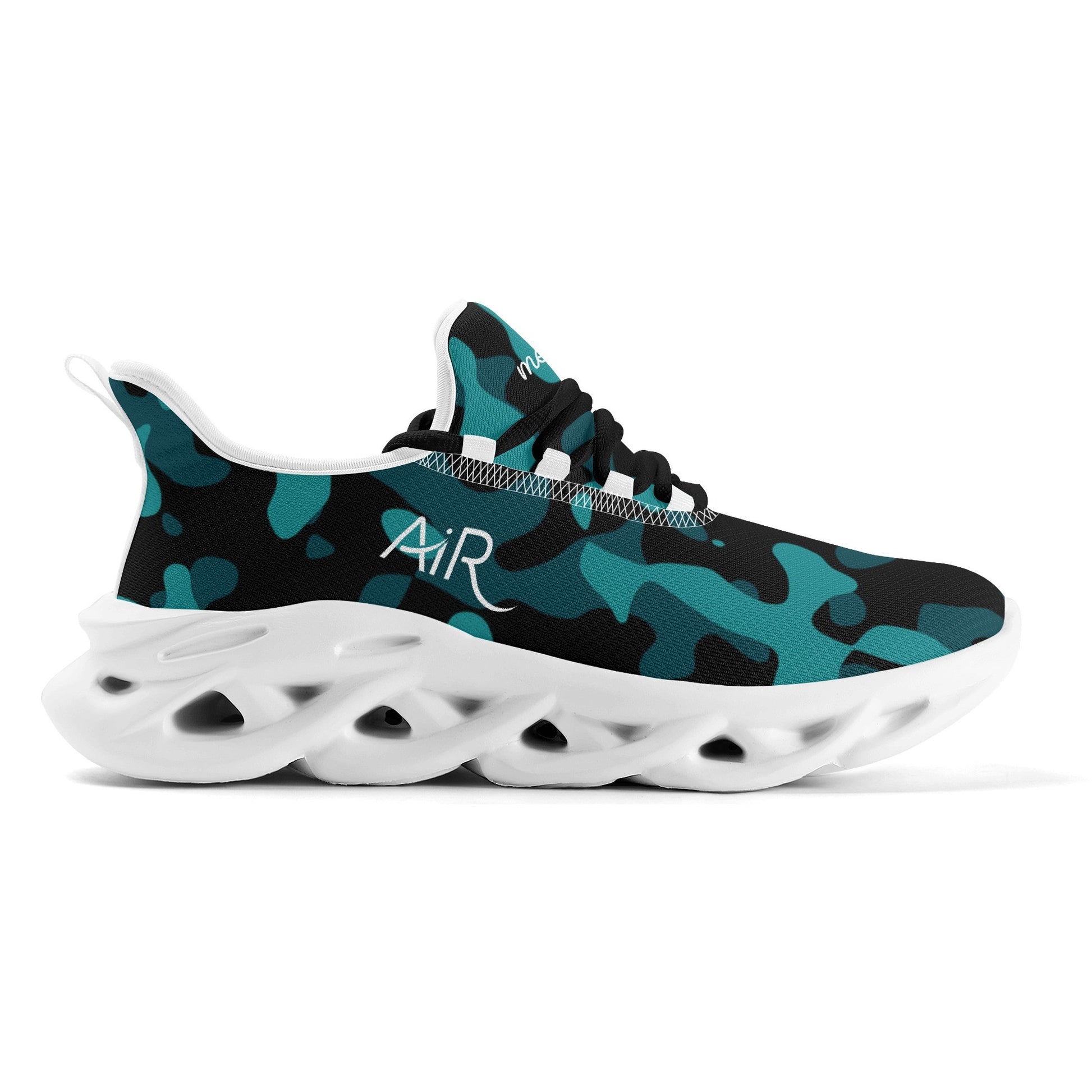 meeshy AIR Athletic Sneaker - Türkis Camouflage - Damen Sneaker JLR Design