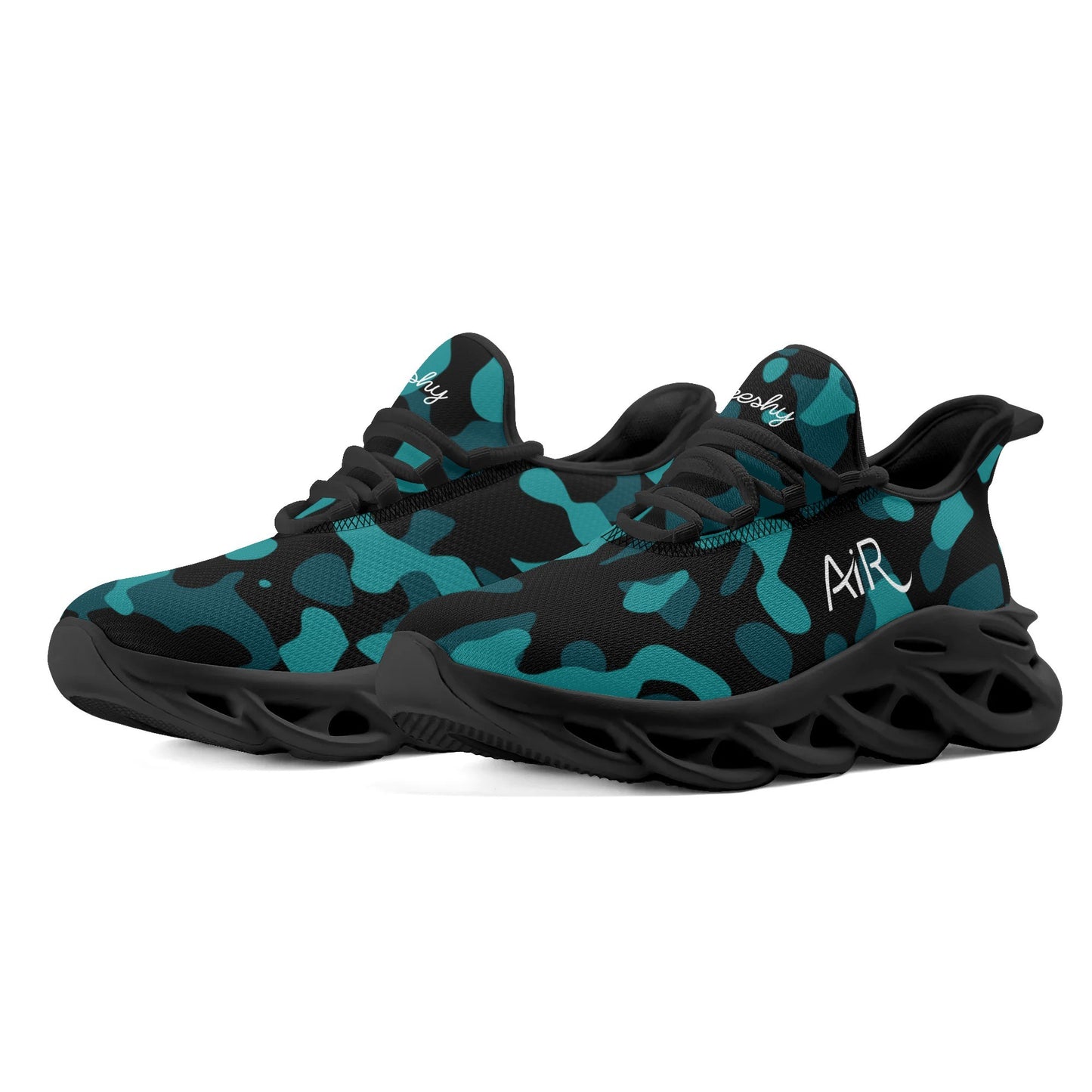 meeshy AIR Athletic Sneaker - Türkis Camouflage - Herren Sneaker JLR Design