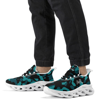 meeshy AIR Athletic Sneaker - Türkis Camouflage - Herren Sneaker JLR Design