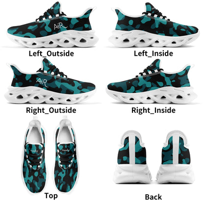 meeshy AIR Athletic Sneaker - Türkis Camouflage - Herren Sneaker JLR Design