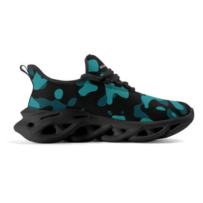 meeshy AIR Athletic Sneaker - Türkis Camouflage - Herren Sneaker JLR Design