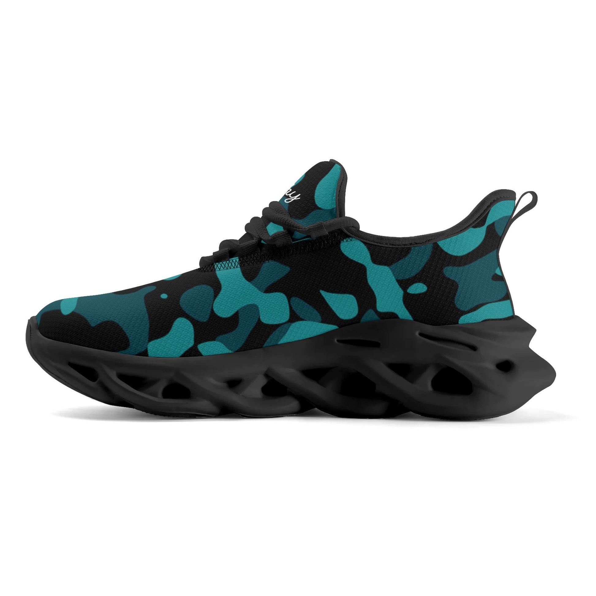 meeshy AIR Athletic Sneaker - Türkis Camouflage - Herren Sneaker JLR Design