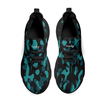 meeshy AIR Athletic Sneaker - Türkis Camouflage - Herren Sneaker JLR Design