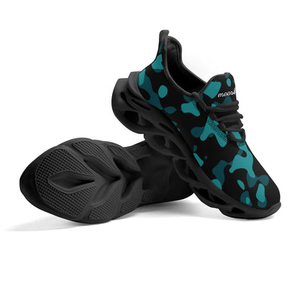 meeshy AIR Athletic Sneaker - Türkis Camouflage - Herren Sneaker JLR Design