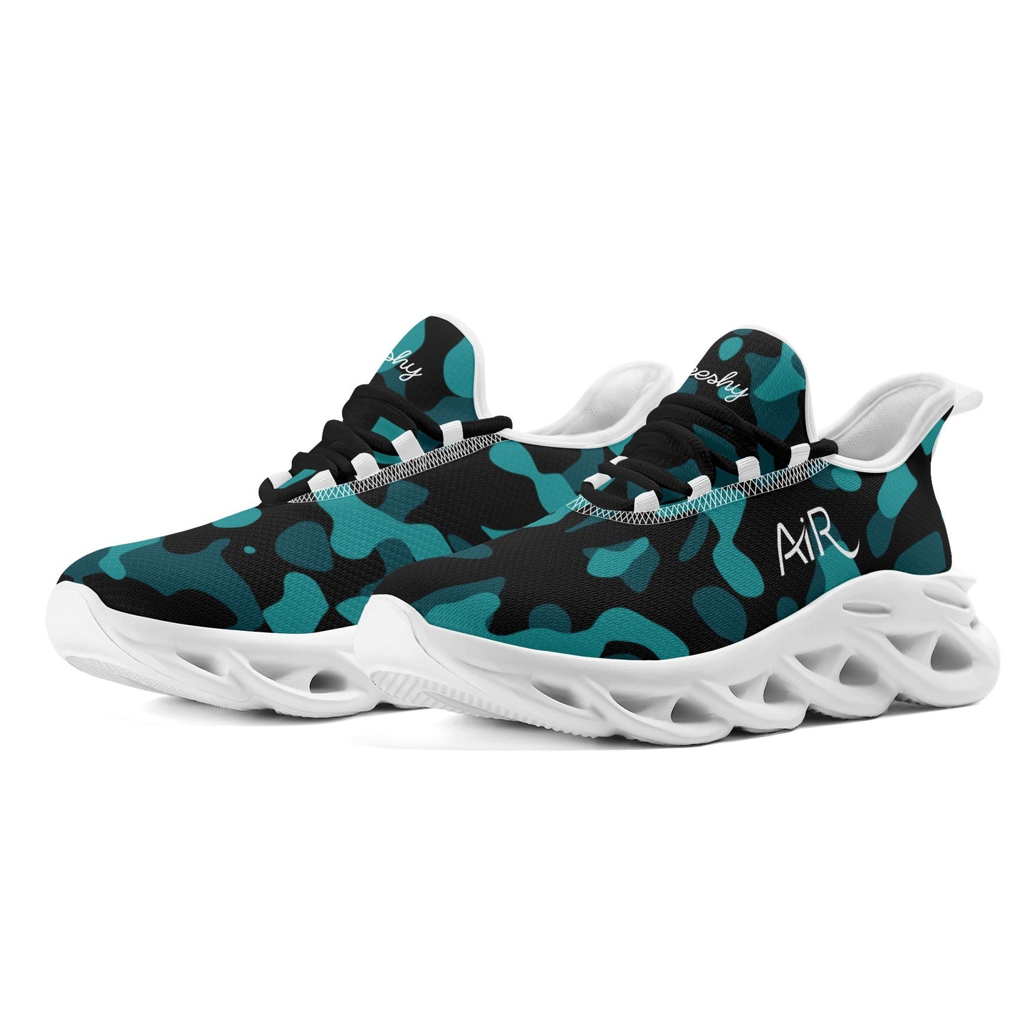meeshy AIR Athletic Sneaker - Türkis Camouflage - Herren Sneaker JLR Design