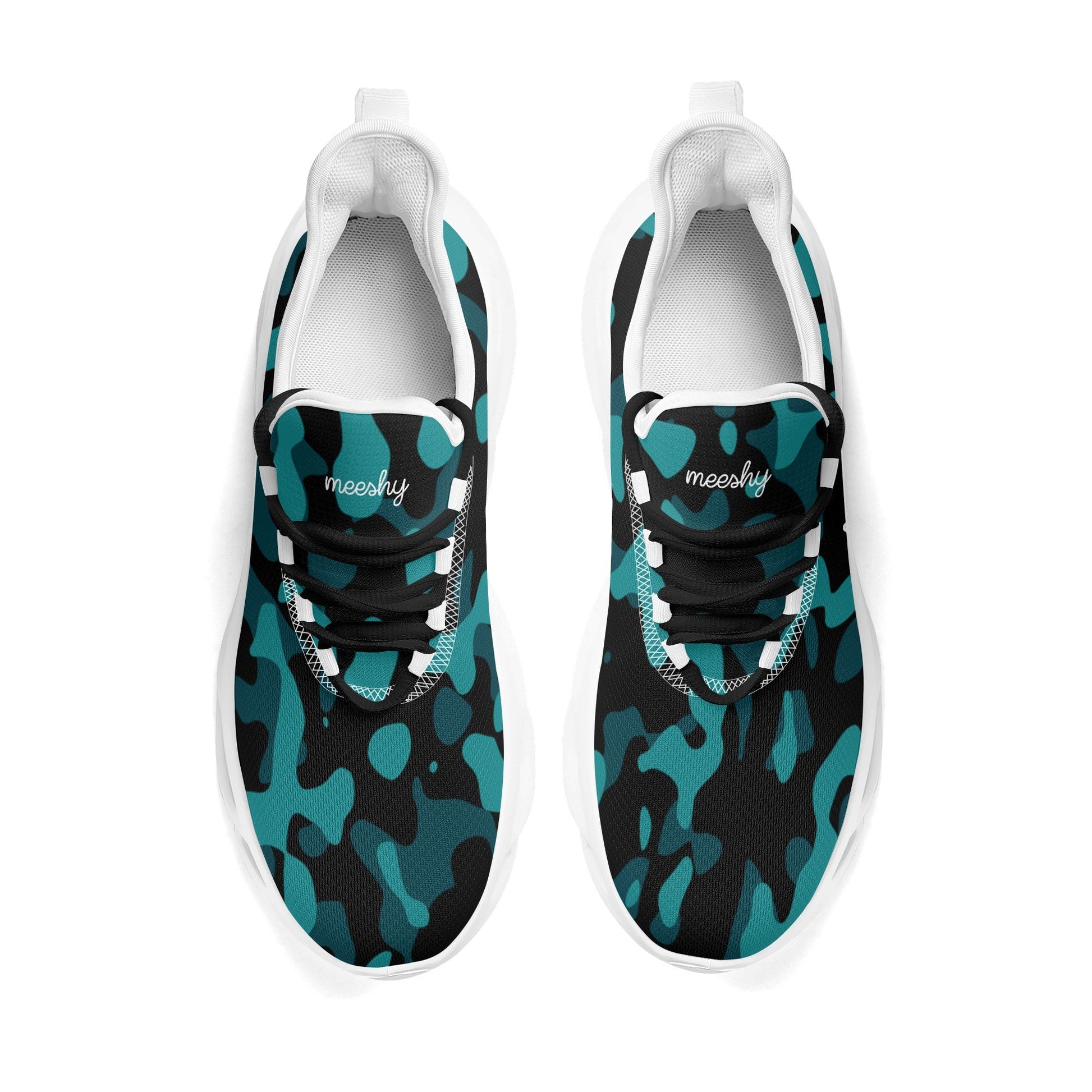 meeshy AIR Athletic Sneaker - Türkis Camouflage - Herren Sneaker JLR Design