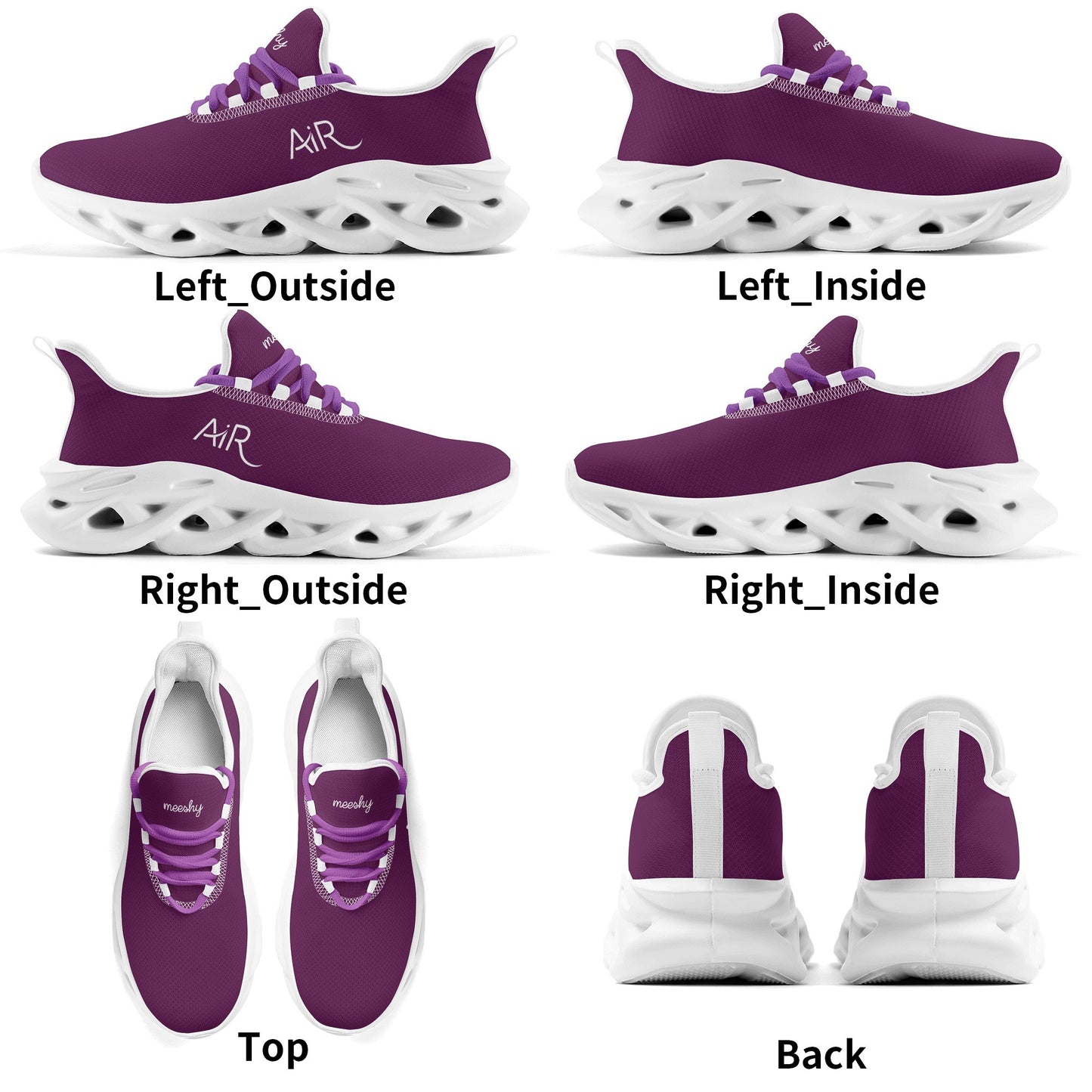 meeshy AIR Athletic Sneaker - Tyrian Purple - Damen Sneaker JLR Design