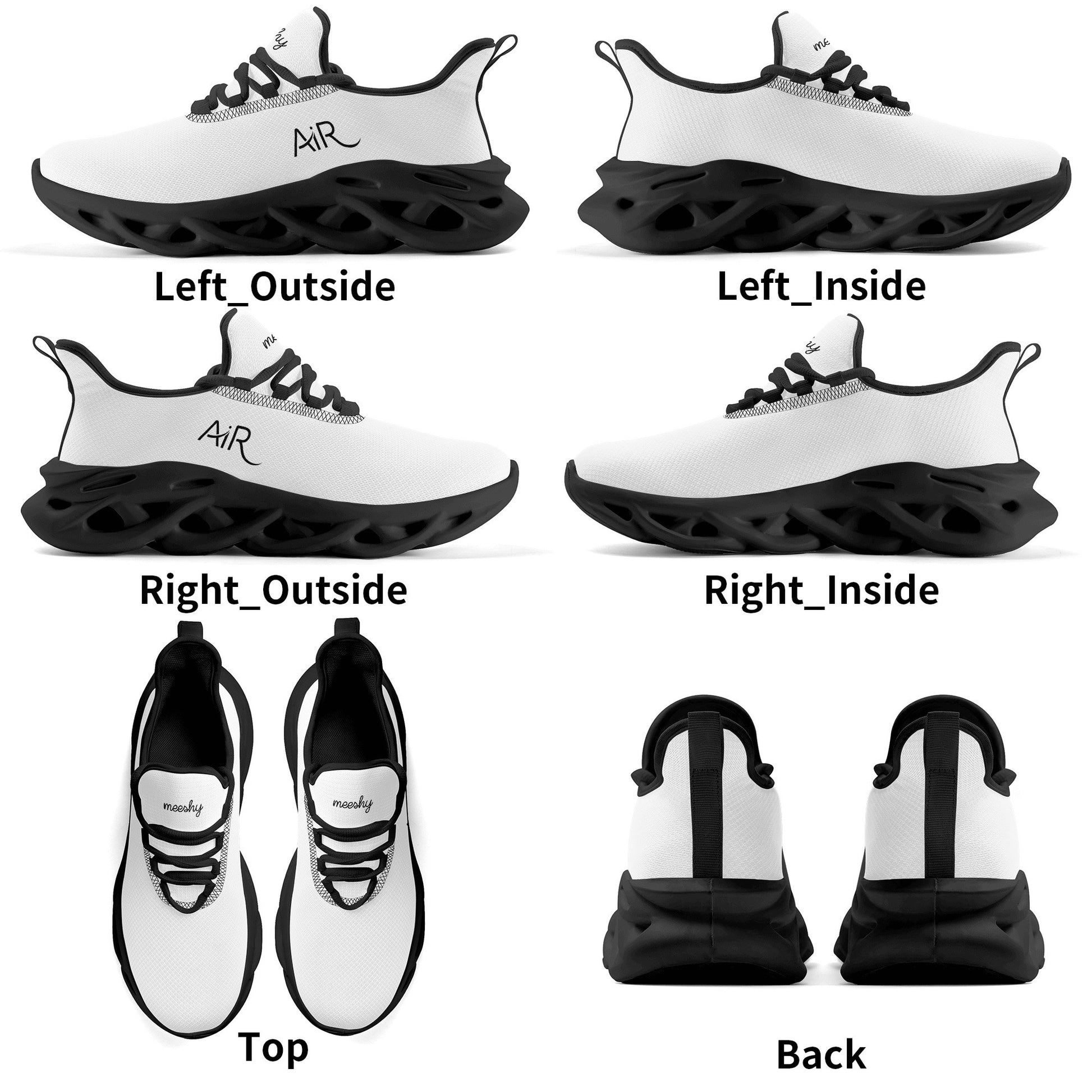 meeshy AIR Athletic Sneaker - Weiß - Damen Sneaker JLR Design