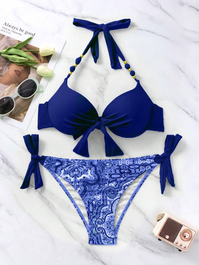 Mehrfarbiges Bikini Set mit Schleifen Bikini mit Schleife JLR Design