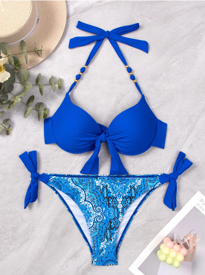 Mehrfarbiges Bikini Set mit Schleifen Bikini mit Schleife JLR Design