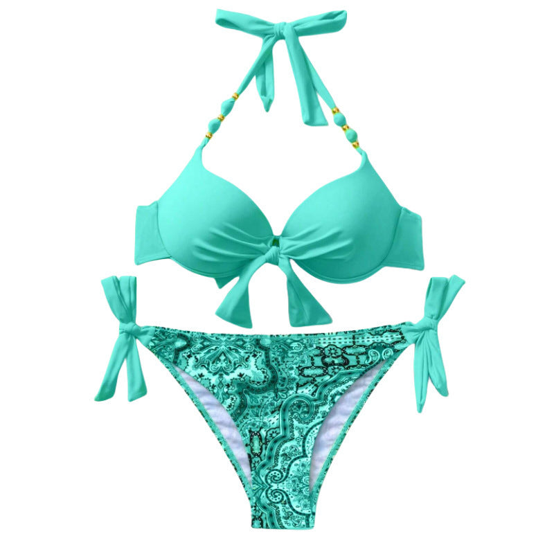 Mehrfarbiges Bikini Set mit Schleifen Bikini mit Schleife JLR Design