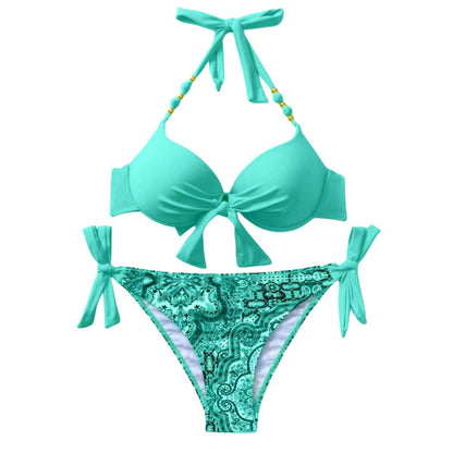 Mehrfarbiges Bikini Set mit Schleifen Bikini mit Schleife JLR Design