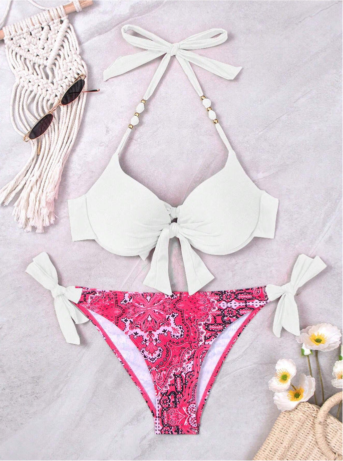 Mehrfarbiges Bikini Set mit Schleifen Bikini mit Schleife JLR Design