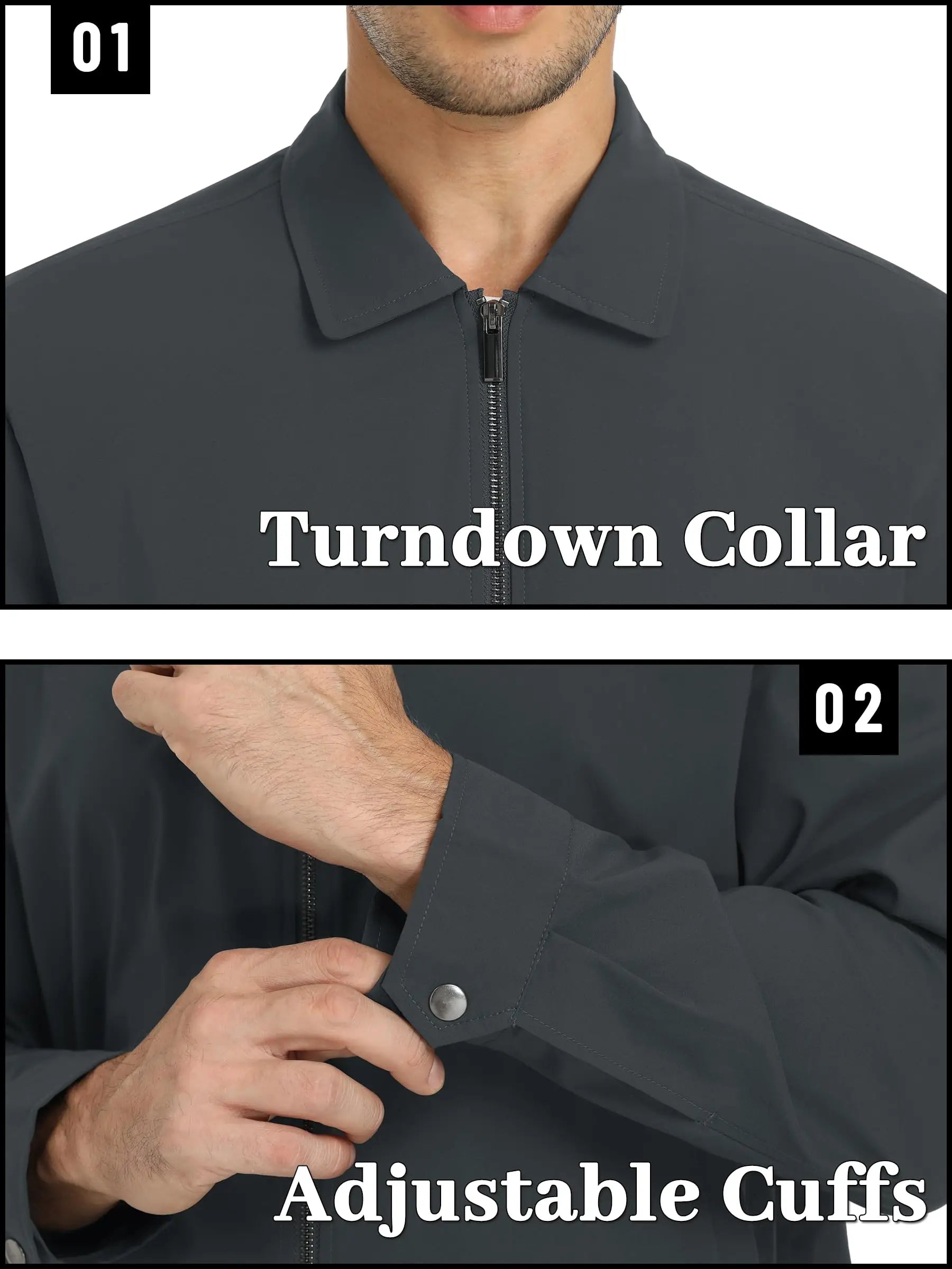 Moderne Herren-Freizeitjacke im Tunic-Stil Bomberjacke JLR Design