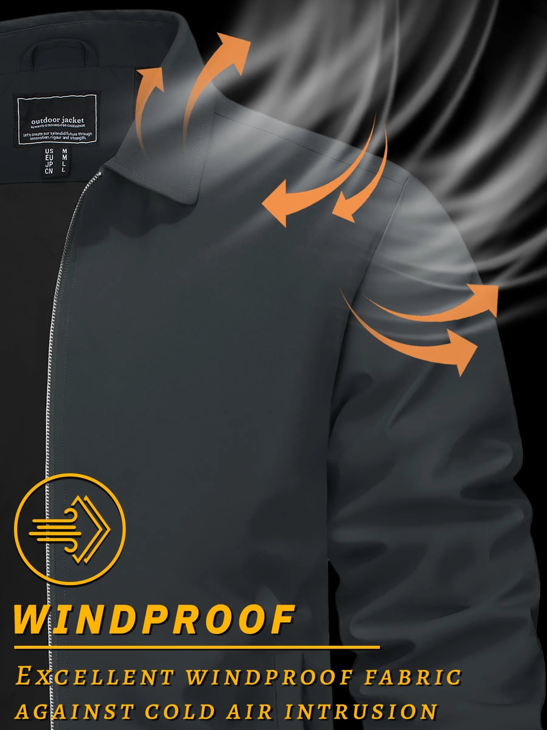 Moderne Herren-Freizeitjacke im Tunic-Stil Bomberjacke JLR Design