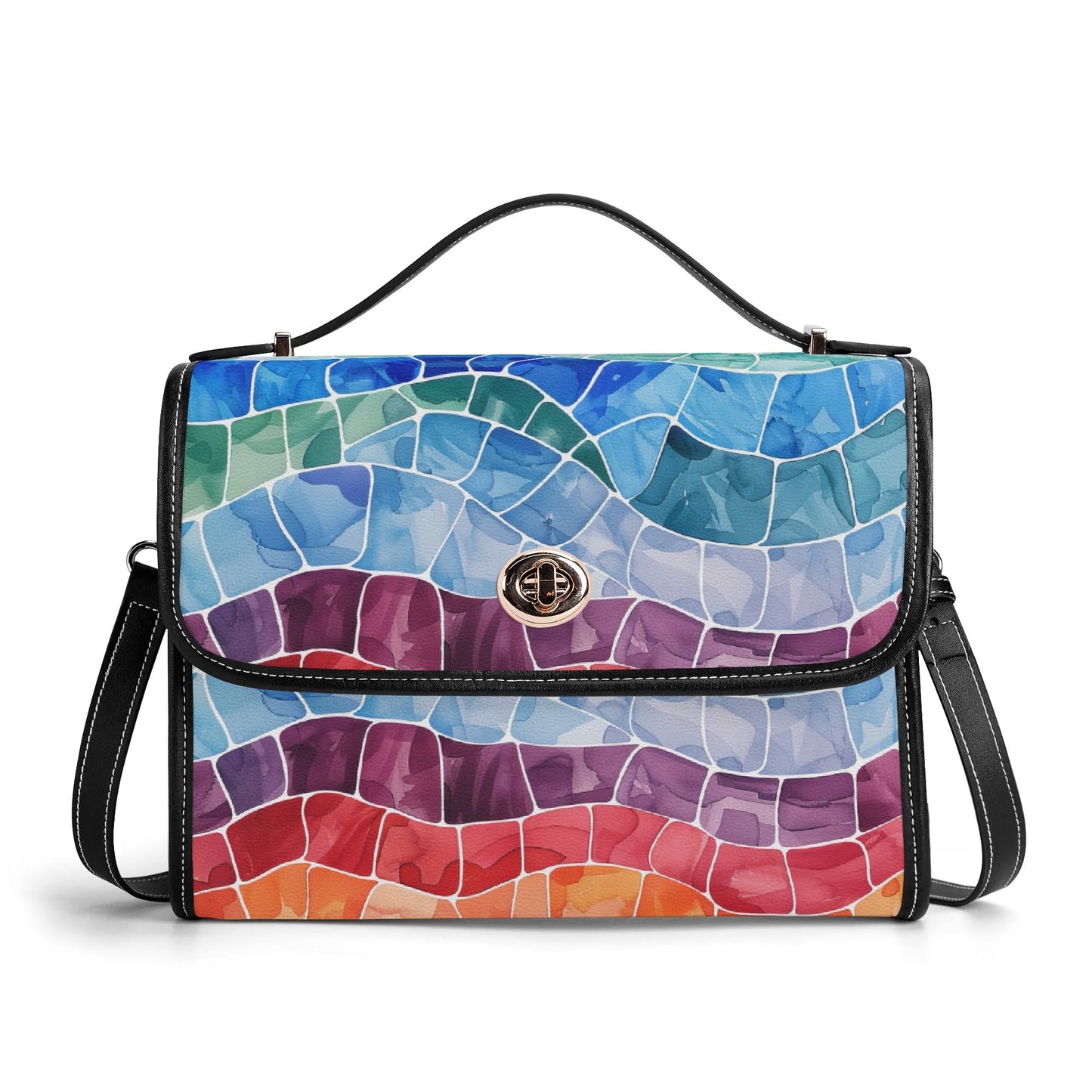 Mosaic Regenbogen Satchel Bag Umhängetasche Umhängetasche JLR Design