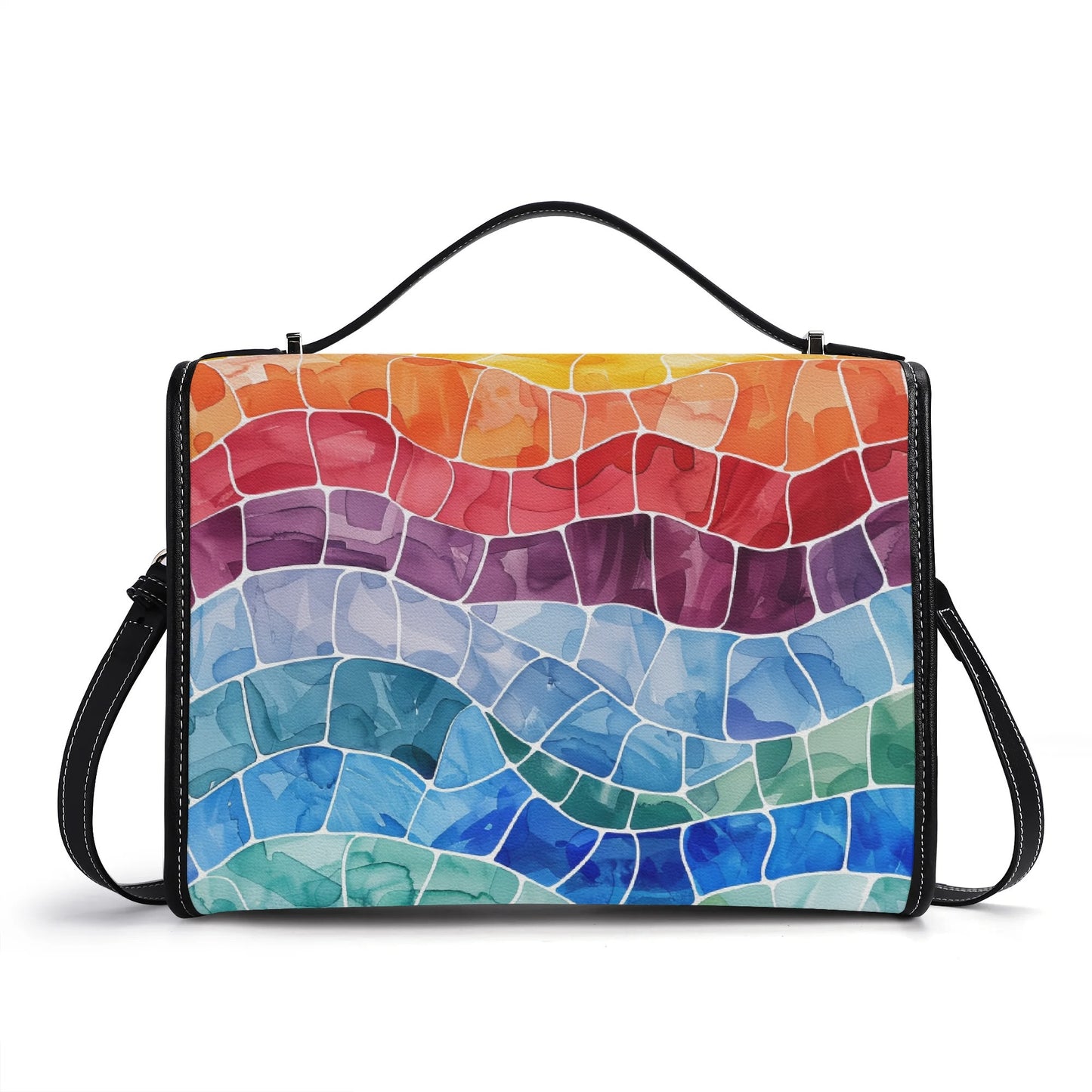 Mosaic Regenbogen Satchel Bag Umhängetasche Umhängetasche JLR Design