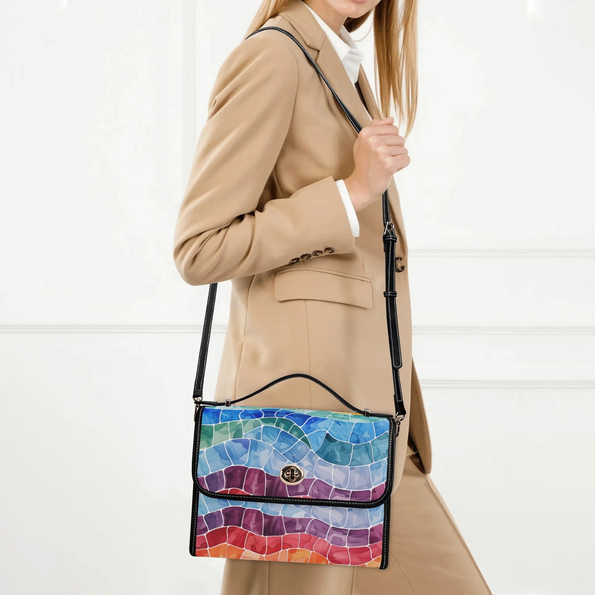 Mosaic Regenbogen Satchel Bag Umhängetasche Umhängetasche JLR Design