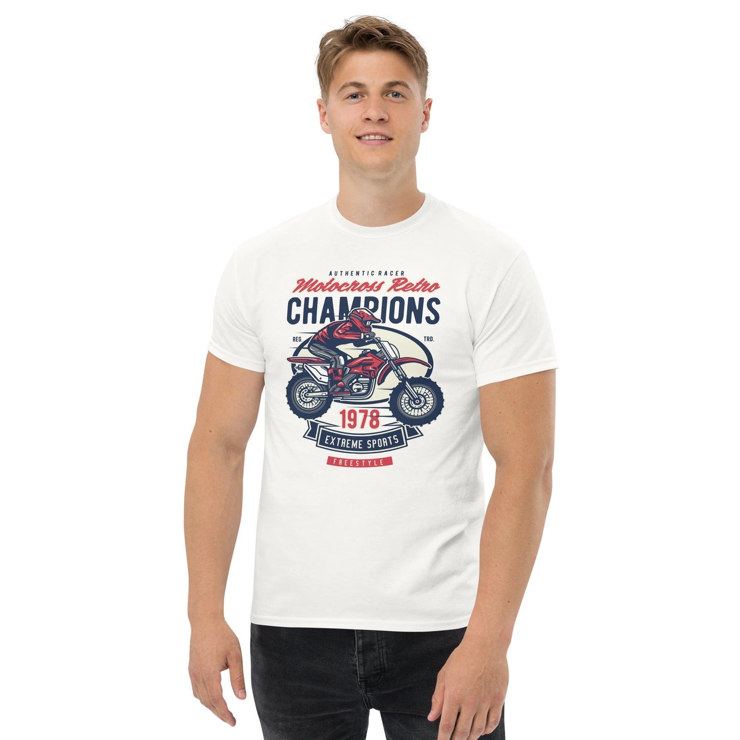 Motocross Retro Champions Herren-T-Shirt T-Shirt 29.99 Champions, Herren, Motocross, Retro, T-Shirt JLR Design