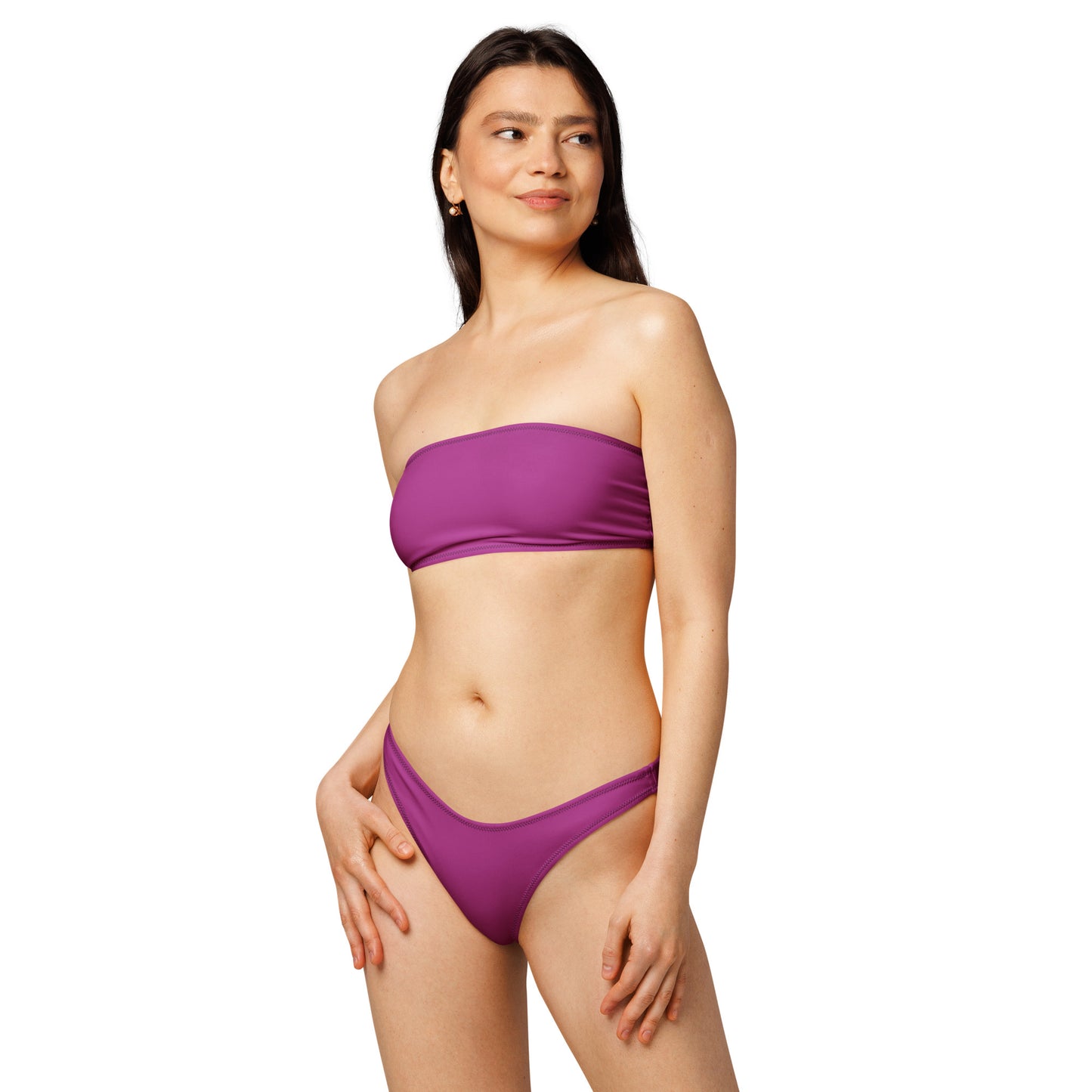 nachhaltiger-bandeau-bikini-red-violet-recyceltes-material-mit-allover-druck-bikini-jlr-design-2 - JLR Design