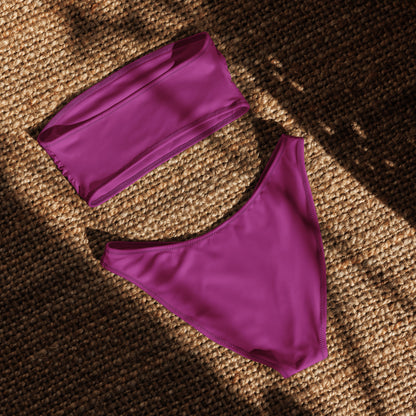 nachhaltiger-bandeau-bikini-red-violet-recyceltes-material-mit-allover-druck-bikini-jlr-design-5 - JLR Design