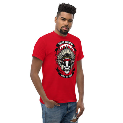 Native American Skull Herren-T-Shirt T-Shirt 29.99 American, Herren, Native, Skull, T-Shirt JLR Design