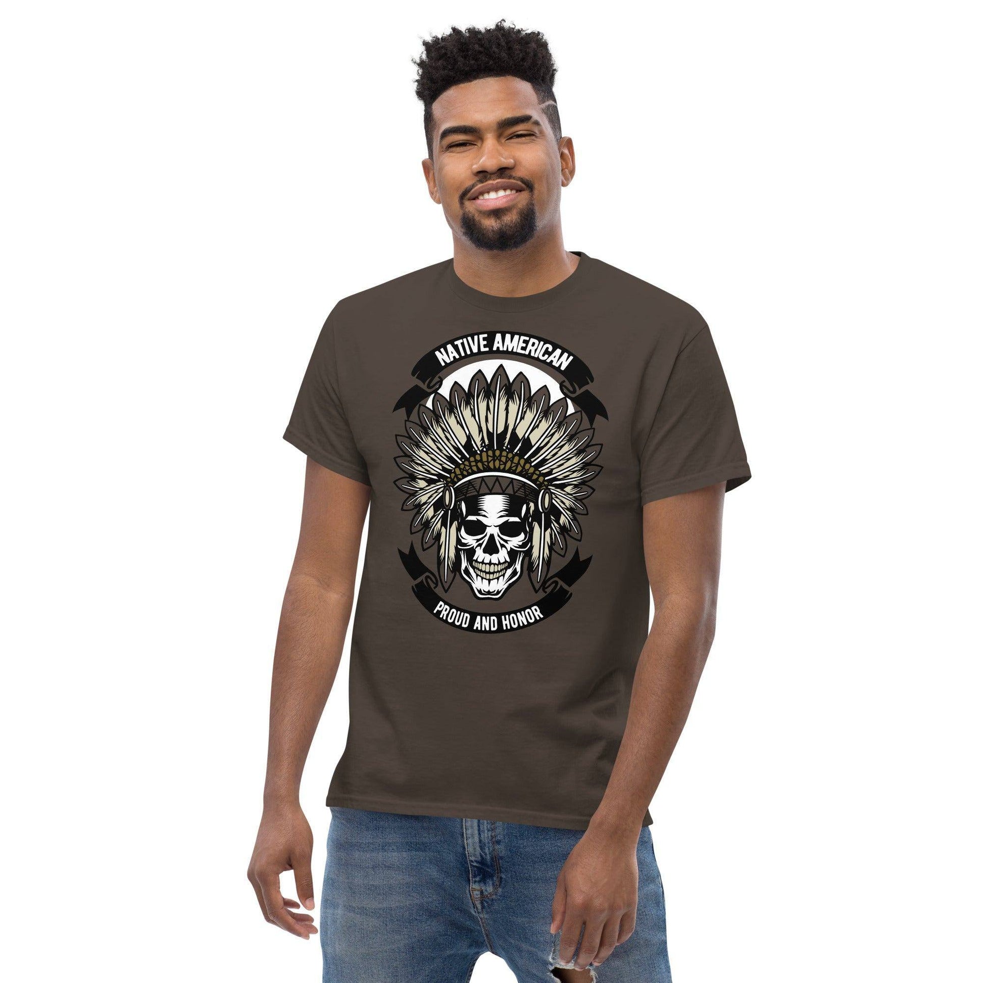native-american-skull-herren-t-shirt-t-shirt-jlr-design-23 - JLR Design