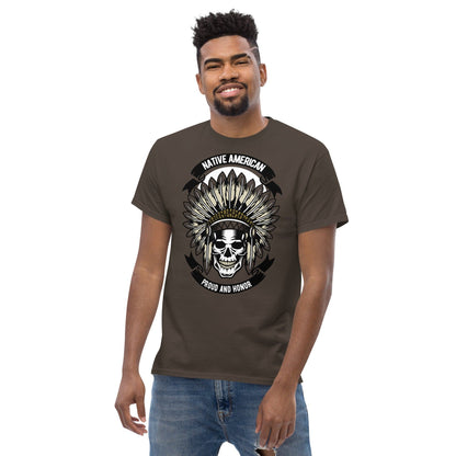 Native American Skull Herren-T-Shirt T-Shirt 29.99 American, Herren, Native, Skull, T-Shirt JLR Design