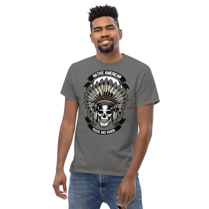 Native American Skull Herren-T-Shirt T-Shirt 29.99 American, Herren, Native, Skull, T-Shirt JLR Design