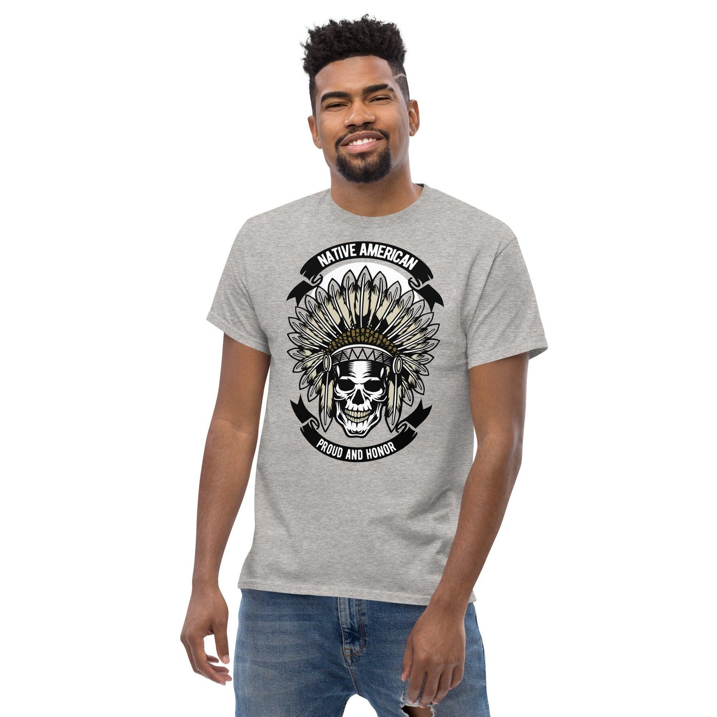 Native American Skull Herren-T-Shirt T-Shirt 29.99 American, Herren, Native, Skull, T-Shirt JLR Design