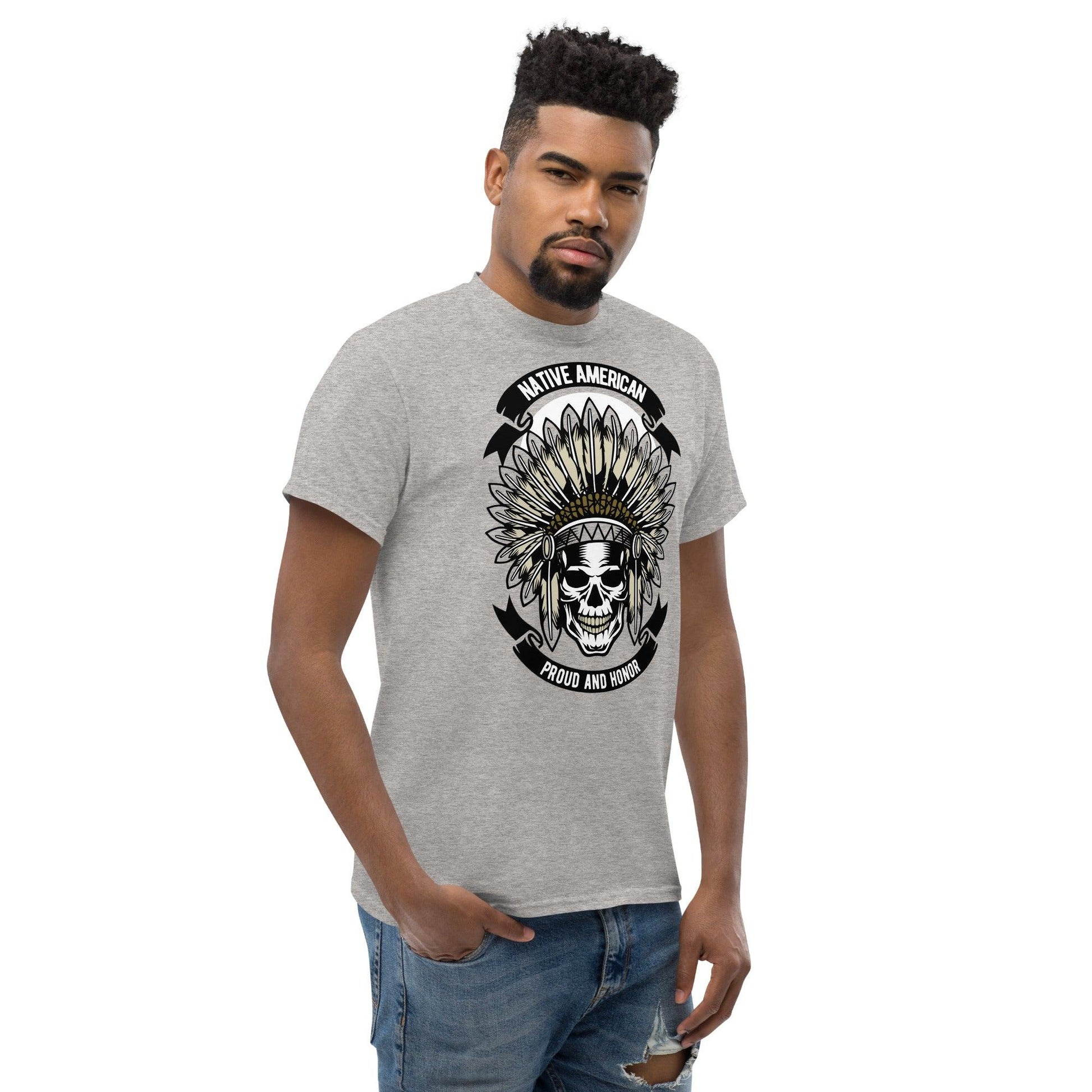 Native American Skull Herren-T-Shirt T-Shirt 29.99 American, Herren, Native, Skull, T-Shirt JLR Design