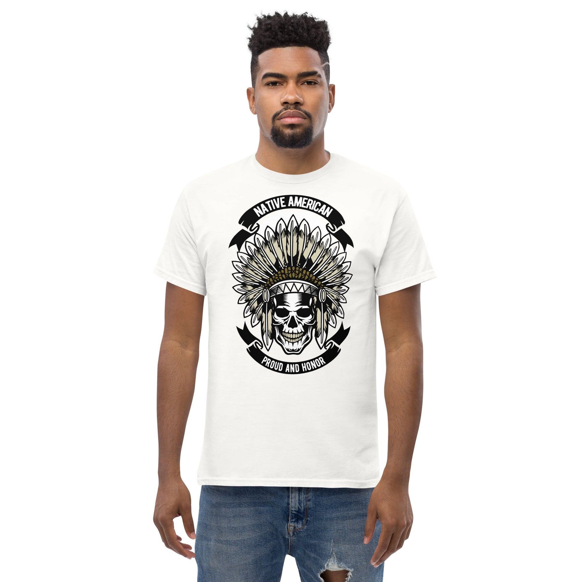 Native American Skull Herren-T-Shirt T-Shirt 29.99 American, Herren, Native, Skull, T-Shirt JLR Design