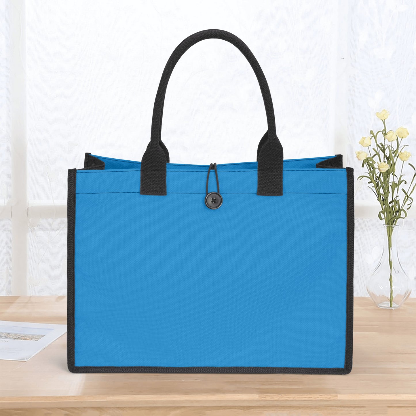 Navy Blue Canvas Shopper Tasche Einkaufstasche JLR Design