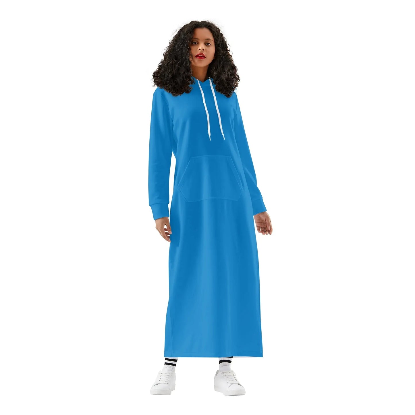 navy-blue-bequemes-leichtes-hoodie-kleid-hoodiekleid-jlr-design-95278 - JLR Design