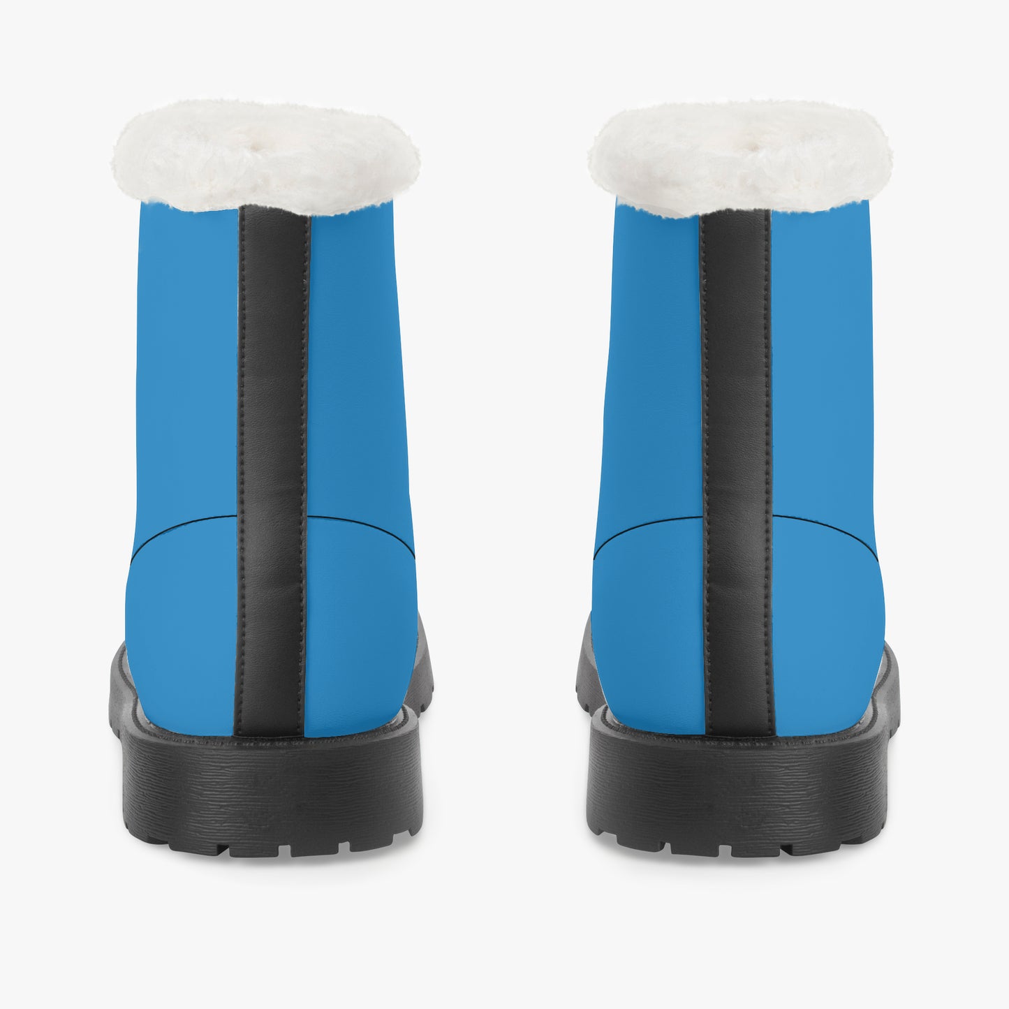 Navy Blue Faux Fur Leder Boots Boots JLR Design