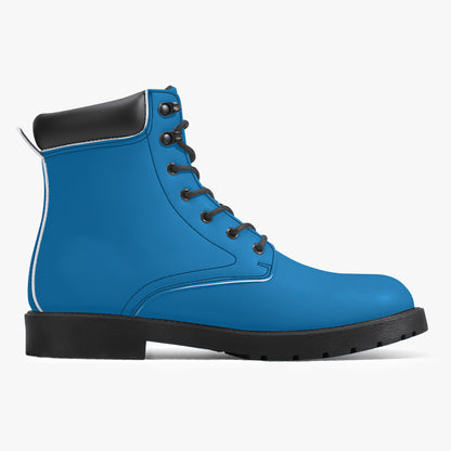 Navy Blue Leder Boots | Stylische und Warme Winterstiefel Boots JLR Design