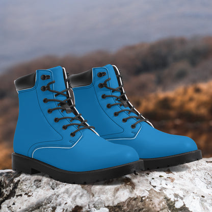 Navy Blue Leder Boots | Stylische und Warme Winterstiefel Boots JLR Design
