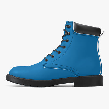 Navy Blue Leder Boots | Stylische und Warme Winterstiefel Boots JLR Design