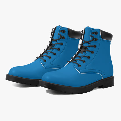 Navy Blue Leder Boots | Stylische und Warme Winterstiefel Boots JLR Design